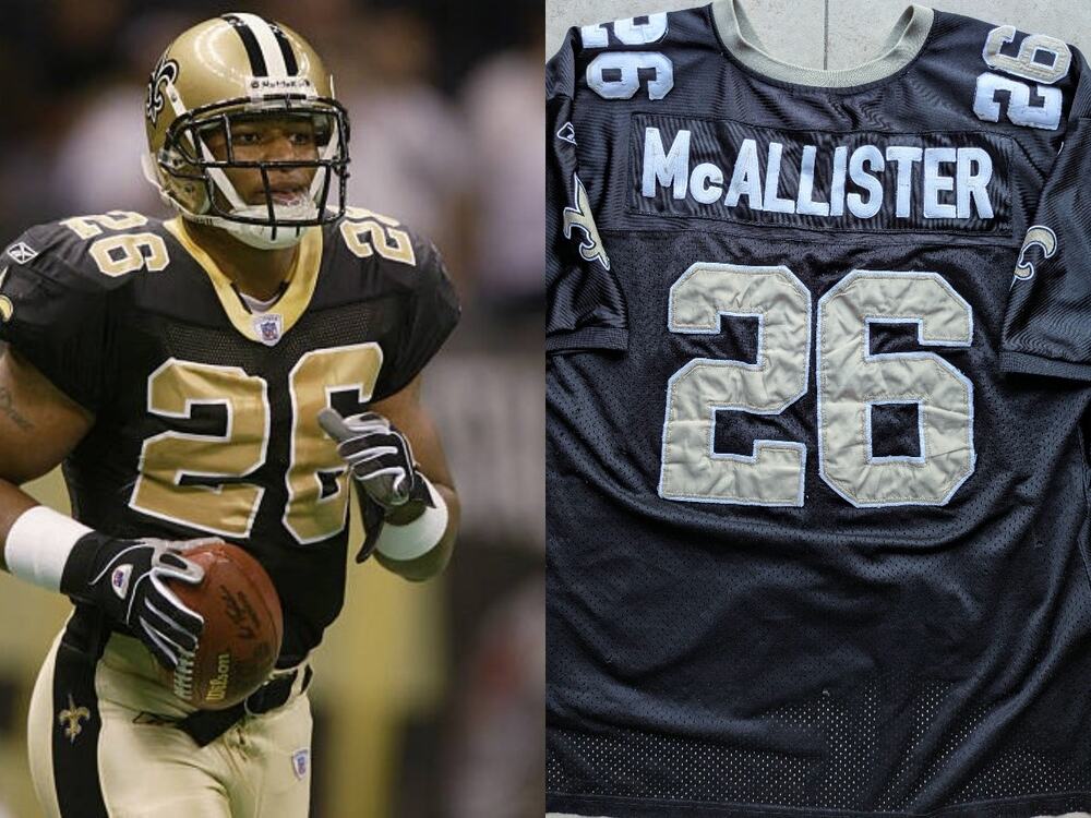 Deuce McALLISTER New Orleans Saints 2000s REEBOK On Field jersey 60 3x NFL vtg